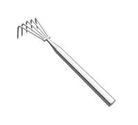 Fellflying Rastrello da giardino per prato, coltivatore ergonomico antiruggine - rastrello per paesaggio come dispositivo manuale - per diserbo piante da giardino, prato, fogliame, feltro, uomini e