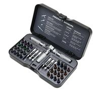 Fellflying Set di chiavi a cricchetto | Inserti magnetici di precisione con manico rimovibile e scatola di immagazzinaggio, cassetta degli attrezzi in lega di acciaio per mobili, biciclette, uso