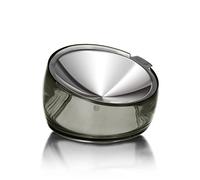 Felli Pet Oblik - Ciotola per cibo per gatti in acciaio inox, design adatto agli animali domestici, inclinata, con base in acrilico rialzata, per conservare dolcetti (0,5 tazze, fumé)