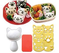 Fellibay Set di stampi per palline di riso a forma di gatto, per sushi, sandwich, utensili da cucina fai da te