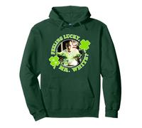 Felling Lucky Mr. White Shamrock St. Patrick's Day TV Show Felpa con Cappuccio