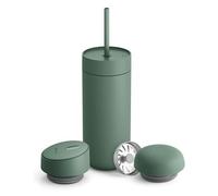Fellow Carter Bundle - Tazza da viaggio 3 in 1 da 473,6 ml, con coperchio scorrevole, coperchio per movimento e freddo, con cannuccia, interno in ceramica e acciaio inossidabile isolato sottovuoto