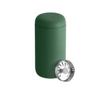 Fellow Carter Move - Tazza da viaggio con isolamento sottovuoto in acciaio inox per caffè e tè, con interno in ceramica e paraspruzzi, colore: Verde carico, tazza da 340 ml