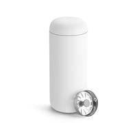 Fellow Carter Move - Tazza da viaggio con isolamento sottovuoto in acciaio inox per caffè e tè, con interno in ceramica e paraspruzzi, colore: bianco opaco, tazza da 453,6 ml