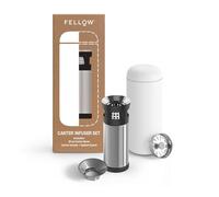 Fellow Carter Tea + Cold Brew Infuser & Carter Move, set di bicchieri da 473,6 ml, tè ripido in movimento, tazza da viaggio in acciaio inox isolata sottovuoto, infusore a scatto per macerare, birra