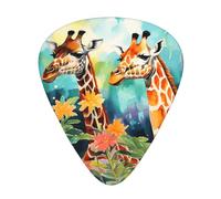 Fellow Giraffe Prints - Plettri per chitarra, set da 12 pezzi con 3 diversi spessori, adatti per chitarre elettriche e acustiche