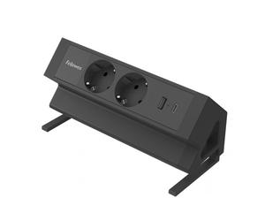Fellowes 100137182 prolunghe e multiple 2 m 2 presa(e) AC Interno Nero