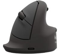 Fellowes Breyta Plus mouse verticale ergonomico, taglia L, per mancini. Bluetooth, ricevitore usb wireless o cavo. Materiali riciclati, protezione Microban, batteria ricaricabile.