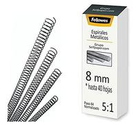 Fellowes 6000802 Confezione da 25 spirali nere metallizzate per A4