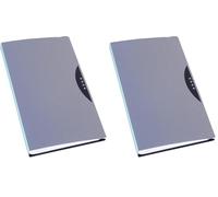 Fellowes 40350 Porta Biglietti da Visita Office Suites, 240 Tasche, Silver (Confezione da 2)