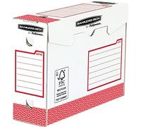 Fellowes 4474102 scatola per la conservazione di documenti Carta Rosso, Bianco