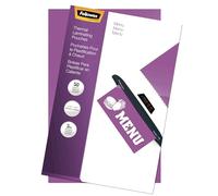 Fellowes 52013 - Sacchetti per plastificazione, termici, dimensioni menu, 3 mm, confezione da 50