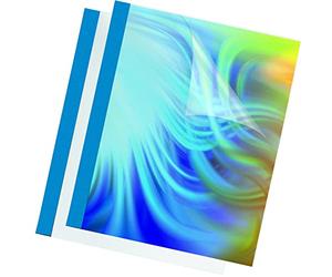 Fellowes 53176 Termocopertine Prestige, 3 mm, in PVC Trasparente, Confezione da 100 Pezzi, Blu