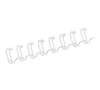 Fellowes 53258 Dorsi Metallici per Rilegatura, 34 Fori, Passo 3:1, Diametro 8 mm, Confezione da 100 Pezzi, Bianco