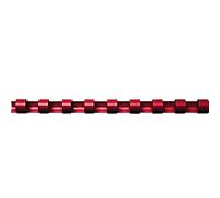 Fellowes 53504 Dorsi Plastici, 51 mm, 50 Pezzi, Ovale, Rosso