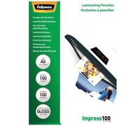 Fellowes 5351002 pellicola per plastificatrice 100 pz (A5 Glossy 100 Micron - La