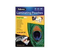 Pouches Impress100 - A4 - 216x303 mm - 2x100 micron - Fellowes - scatola 100 pezzi Quantita min. 1