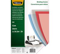 Fellowes 5375901 Copertine per Rilegatrice in PVC Trasparente, Formato A4, 180 M