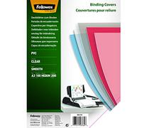 Copertine in PVC per rilegatura Fellowes 53764 - 159441 180 my - trasparente - 53764 (conf.100)