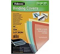 Fellowes Copertine per rilegatrice 5380001 A4 PVC trasparente 180 micron 25 pz