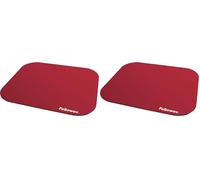 Fellowes 58022 Tappettino per Mouse Soft in Blister, Rosso (Confezione da 2)