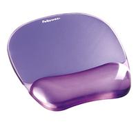 Fellowes 9144104 Tappetino mouse con poggiapolsi in gel Crystals, viola