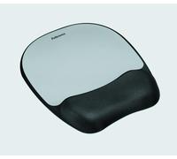 Fellowes 9175801 tappetino per mouse Nero, Argento (MEM FOAM MOUSEPAD WRIST SUPPSILVER)