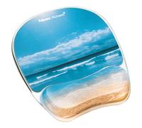 Fellowes Mousepad Con Poggiapolsi In Gel Trasparente Fantasia Spiaggia 9179301-F