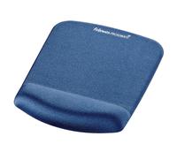 Fellowes 9287302 Tapettino per Mouse Plushtouch, Blu Mousepad wrist support Blu