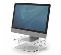 Fellowes 9731101 vassoio da scrivania Acrilico Trasparente (Fellowes Clarity Adjustable Monitor Riser) [9731101] NEW