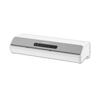 Fellowes plastificatrice a caldo Amaris A3, formato A3, fino a 175 micron, per casa e ufficio, retromarcia e modalità riposo + starter pack 10 pouches - bianco 8058201