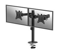 Fellowes Braccio Monitor Doppio Everyday - Supporta 2 schermi 17"-32" (2-9 kg ciascuno), regolabile in altezza, inclinazione e rotazione, VESA 75/100, a morsetto o foro passante - Nero