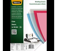 Fellowes Clear PET Binding Cover 150 micron A4 [Pack 100] 5384501 NEW