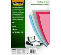 100 pz copertina per rilegatura trasparenti Clear PVC Covers - 150 Micron A4 Fellowes
