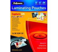 Pouches Capture125 Superquick - A4 - 216x303 mm - 2x125 micron - Fellowes - scatola 100 pezzi Quantita min. 1