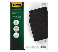 Fellowes Copertina per rilegatura Executive, lettera oversize, nero, confezione da 50 (52146)
