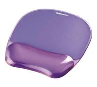 Fellowes Crystal Gel tappetino mouse con poggiapolsi violetto Supporto