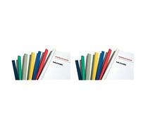 Fellowes D108BL Dorsini Rilegafogli, Diametro 8 mm, Confezione da 50 Pezzi, Blu & D111BL Dorsini Rilegafogli, Diametro 11 mm, Confezione da 30 Pezzi, Blu