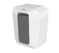 Fellowes distruggi documenti a frammento LX50, 9 fogli, per casa e piccolo ufficio, uso personale, cestino da 17 litri, distruggidocumenti con blocco di sicurezza, bianco