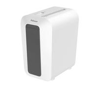 Fellowes distruggi documenti a frammento LX65, 10 fogli, per casa e piccolo ufficio, uso personale, cestino da 22 litri, distruggidocumenti con tecnologia Safesense, bianco