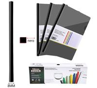Fellowes Dorsini Rilegafogli, Diametro 8 Mm Confezione Da 50 Pezzi nero e bianco
