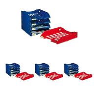 Fellowes E040GC Vaschetta Portacorrispondenza Modula, Grigio Chiaro (Confezione da 4)