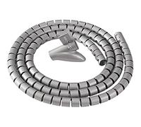 Fellowes Ordinacavi Cable Zip Tubo Raccogli Cavi, Lunghezza 2 Metri, Diametro 2 cm, Argento