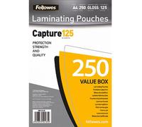 Fellowes A4 Lucido 125 Micron 250 Unità