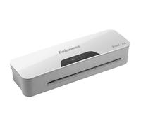 Fellowes Pixel - Macchina di laminazione A4 per uso in ufficio a casa, tempo di riscaldamento di 3 minuti con funzione di spegnimento automatico, 80-125 micron, confezione di avviamento da 10