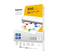 Fellowes Pouches per plastificazione A3 lucide - Confezione da 100 fogli resistenti per poster, avvisi e documenti - Uso casa, scuola o ufficio - Compatibili con tutte le plastificatrici