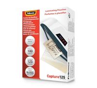 Fellowes Pouches per plastificazione per documenti,formato 54 x 86mm,finitura lucida, confezione da 100 pezzi,250 micron,2x125 micron,Finitura di alta qualità, adatti per documenti di piccolo formato