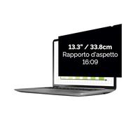Fellowes PrivaScreen™ Filtro Privacy - Protezione antiriflesso e Luce Blu per Laptop 13,3" Pollici (Rapporto 16:9, 295 x 165mm) - Aggancio e rimozione Facili con linguette Quick Reveal™