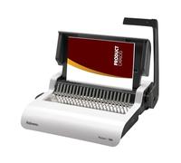 Fellowes Pulsar+ avec tiroir - Perfore 20 feuilles A4 - Relieuse manuelle à anneaux plastique - Relie jusqu’à 300 feuilles - 10 Couvertures incluses - Pour maison ou petit bureau