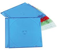 Fellowes Slimline - Custodia Vuota per 1 CD, Confezione da 10 Pezzi, Colori Assortiti